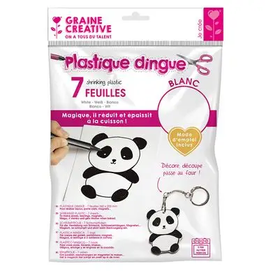 Bon Marché Plastique dingue blanc 7 feuilles 26 x 20 cm - Graine Créative