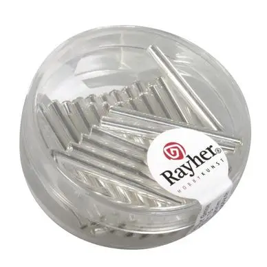 Populaire Perles de rocaille Tube intérieur Argenté 20 mm Couleur argent - Rayher