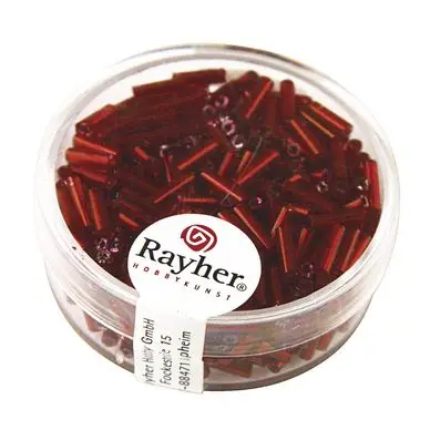 Expédition Rapide Perles de rocaille tube en verre 7/2 mm Garniture Couleur argent - Rayher