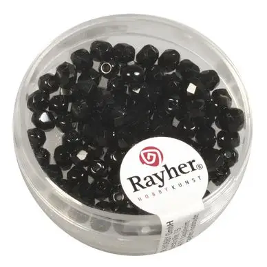 Perles facettées 4 mm en verre dépoli - Rayher Dernière Chance