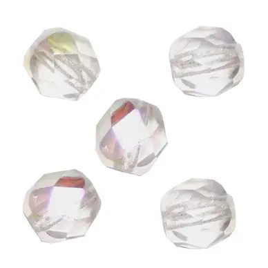 Perles facettées 3 mm en verre Cristal de roche - Rayher Meilleur Choix
