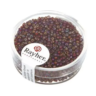 Mini perles de rocailles Rainbow intérieur argenté Ø 2 mm x 17 g - Rayher Must-Have