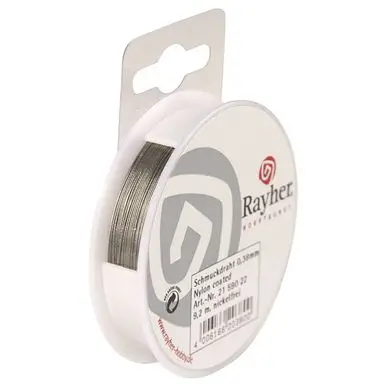 Prix Promo Fil bijou nylon coated 0,38 mm x 9.2 m Couleur argent - Rayher