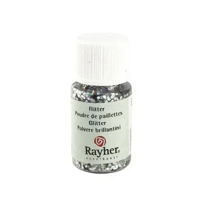 Poudre de paillettes ultrafine hologramme 10 ml argenté - Rayher Meilleur Choix