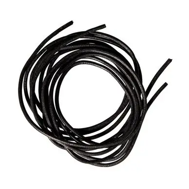 Lanières Rondes en Cuir de bœuf ø 2 mm x 100 cm Noir 2 pcs - Rayher Commande En Gros