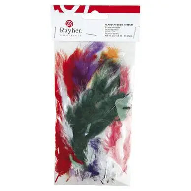 Soldes Plume duvetée 10-15cm set de 45 couleurs assorties - Rayher