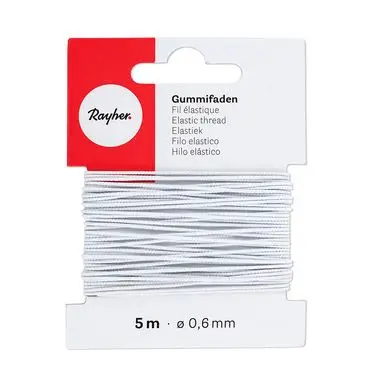Petit Prix Fil Élastique ø 0.6 mm x 5 m Blanc - Rayher