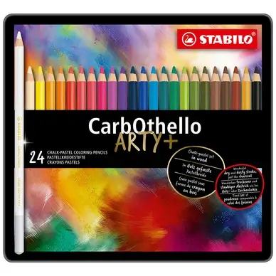 Boîte de 24 crayons pastels aquarellables CarbOthello - STABILO Dernier Modèle