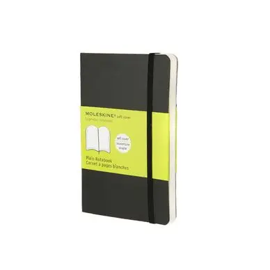 Acheter En Ligne Carnet de notes souple pages blanches 9 x 14 noir - Moleskine