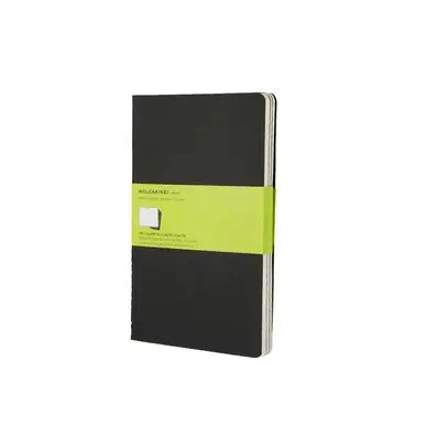 Set de 3 carnets de notes pages blanches 13 X 21 noir - Moleskine Solde