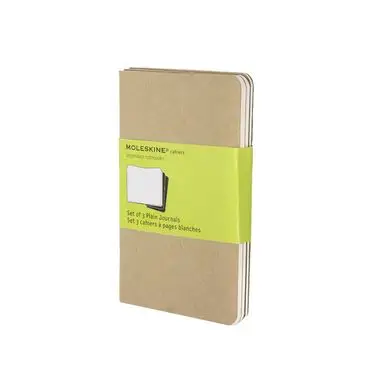 Prix Cassé Set de 3 carnets de notes pages blanches 9 X 14 kraft - Moleskine