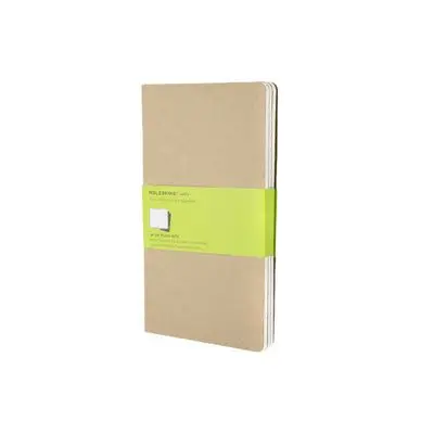 Set de 3 carnets de notes pages blanches 13 X 21 kraft - Moleskine Top Vente