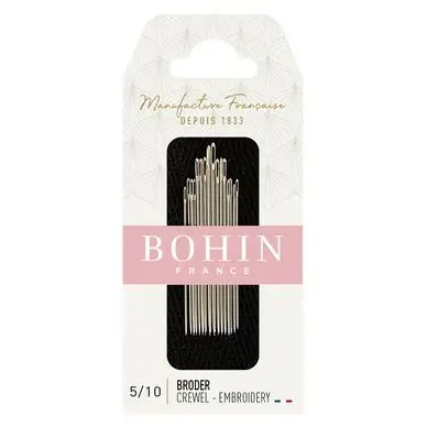 Aiguille à broder sur toile n° 5 à 10 - Bohin Vente Directe
