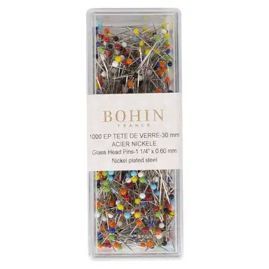 Super Prix Epingles tête en verre multicolores par 1000 - Bohin