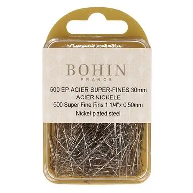 Epingles 30 mm Couturex super-fines n°4 par 500 - Bohin Certifié