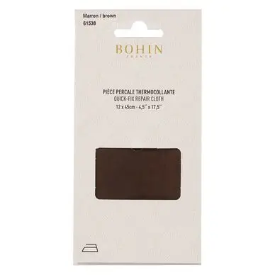 Expédié Aujourd'hui Pièce de réparation Percale thermocollante Marron - Bohin