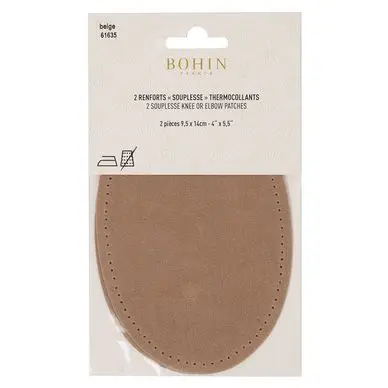 Dernière Chance Renfort thermocollant Suédine 2 pcs Taupe - Bohin