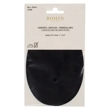 Renfort thermocollant Suédine 2 pcs Noir - Bohin Dernier Modèle