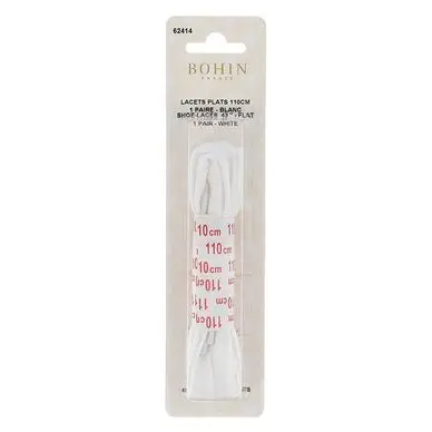 Lacets plats 110 cm Blanc - Bohin Achetez Aujourd'hui