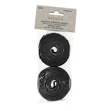Soldes Bande auto-agrippante adhésive 150 cm x 2 cm Noir - Bohin