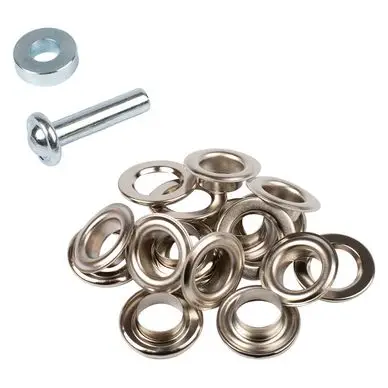 Œillets nickelés 14 mm et rondelles + jeu de pose - Bohin Petit Prix