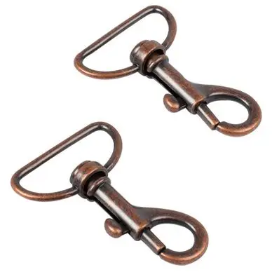 Mousqueton pivotant 45 mm Bronze 2 pcs - Bohin Pas Cher