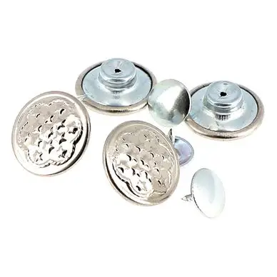 Bouton automatique argenté 17 mm par 4 - Bohin Affaire À Saisir
