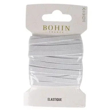 Élastique tissé souple Blanc 5 mm x 3 m - Bohin Paiement Sécurisé