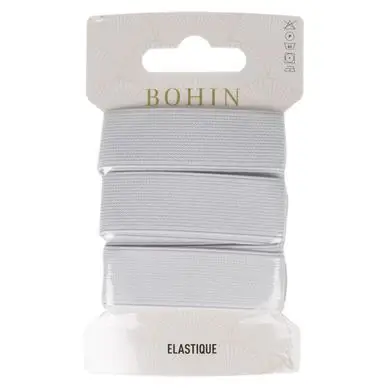 Vente Directe Élastique tissé souple Blanc 18 mm x 0,8 m - Bohin