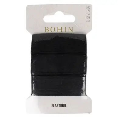 Élastique tissé souple Noir 18 mm x 0,8 m - Bohin Dernier Modèle