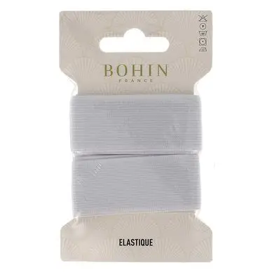 Pas Cher Élastique tissé souple Blanc 28 mm x 0,8 m - Bohin