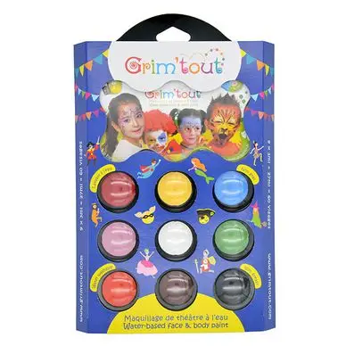 Palette de maquillage 9 couleurs - Carnaval - Grim'Tout Remise