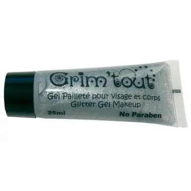 Nouveauté Gel pailleté argent pour maquillage - Grim'Tout