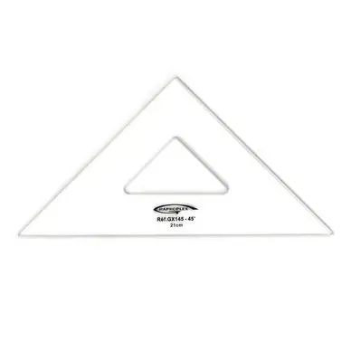 Bon Plan Équerre 45° 3 bords droits 21 cm - Graphoplex