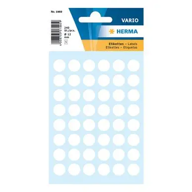Vente Directe Etiquettes blanches 12 mm par 240 - Herma