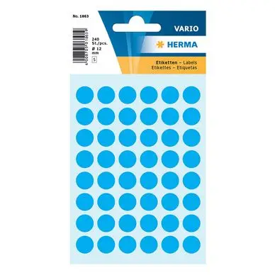 Acheter Direct Etiquettes bleues 12 mm par 240 - Herma