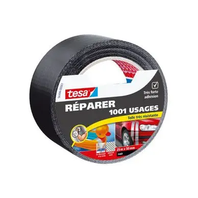 Adhésif toilé Extra Power Universel noire 25 m x 50 mm - Tesa Seulement Aujourd'hui