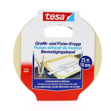Adhésif de masquage krepp 25m x 19mm - Tesa Livraison Express