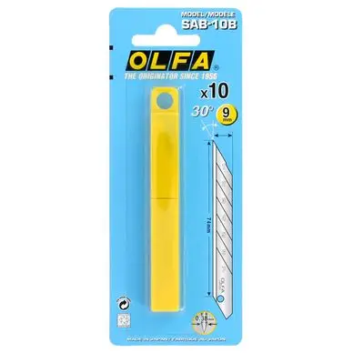 Affaire À Saisir Lames de rechange pour cutter 9 mm set de 10 - Olfa