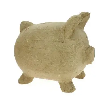 Objet en papier mâché tirelire cochon - Décopatch Populaire