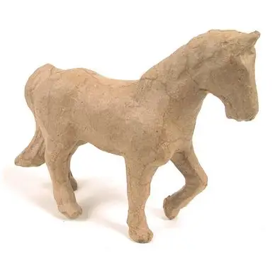 Prix Choc Objet en papier mâché petit cheval - Décopatch