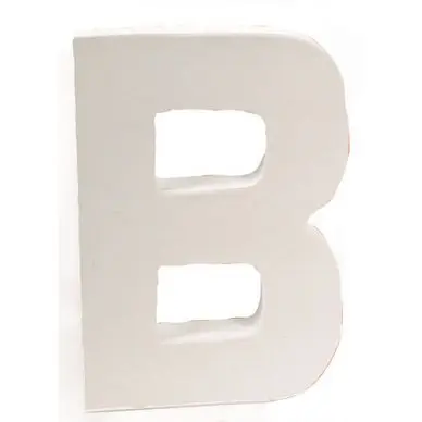 Promotion Saisonnière Lettre en papier mâché 12cm B - Décopatch