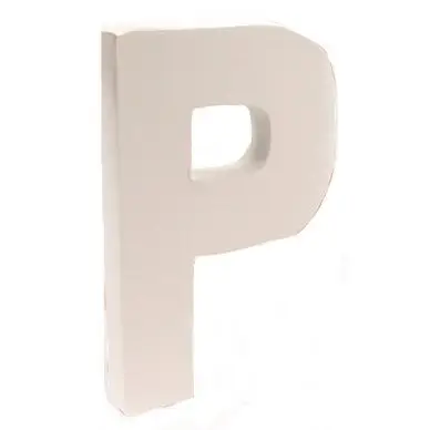 Pas Cher Lettre en papier mâché 12cm P - Décopatch