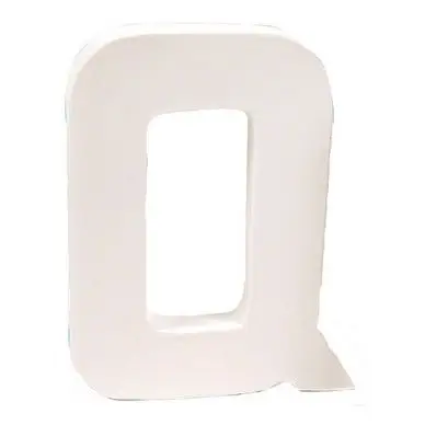 Marque Lettre en papier mâché 12cm Q - Décopatch