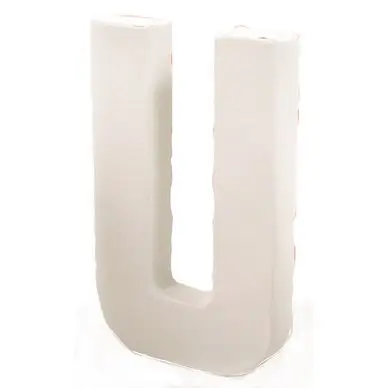 Lettre en papier mâché 12cm U - Décopatch Certifié