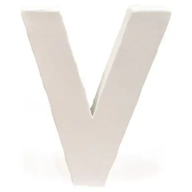 Prix Bas Lettre en papier mâché 12cm V - Décopatch