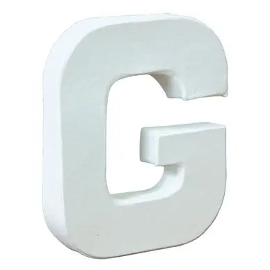 Acheter En Ligne Lettre en papier mâché 20.5cm G - Décopatch