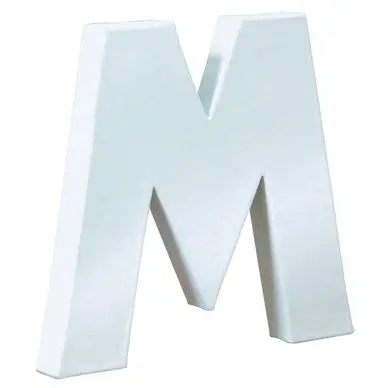 Prix Réduit Lettre en papier mâché 20.5cm M - Décopatch