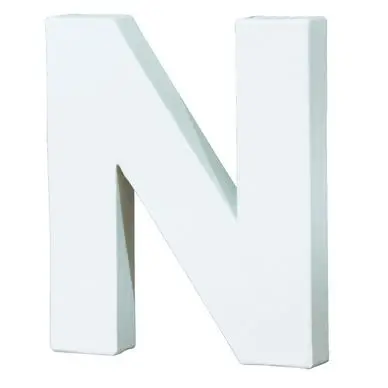 Quantité Limitée Lettre en papier mâché 20.5cm N - Décopatch