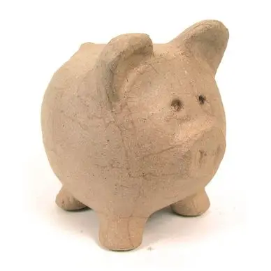 Objet en papier mâché tirelire cochon 12 x 12 x 12cm - Décopatch Quantité Limitée